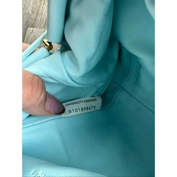 BOTTEGA VENETA Mini Pouch Intrecciato Crossbody Bag In Pale Blue $2500 - Picture 9 of 16